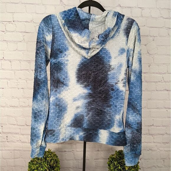 NWT BFree TikTok Honeycomb Tie-Dye Hoodie Track Jacket - Picture 2 of 3